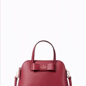 Large red leather Kate spade purse